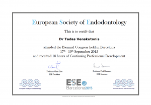 ESE 2015 certificate